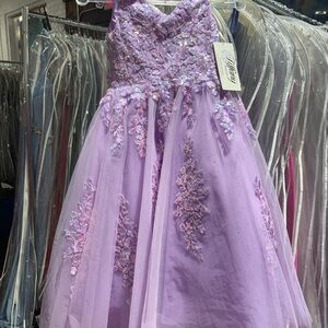 Tiffany Designs Lavender Floral Kids Dress